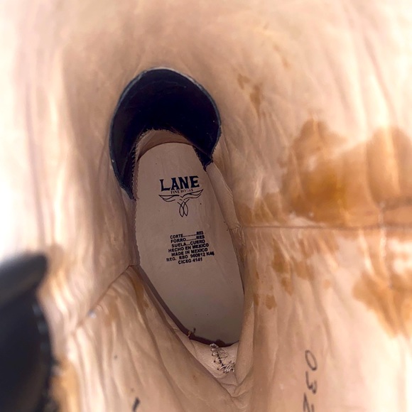 Lane fine boots Size 8 1/2 Black and Brown floral stitch boot - Picture 6 of 11